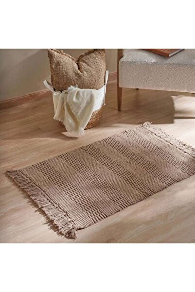 PAN HOME Nova Cotton Woven Dhurrie 60x90cm - Beige
