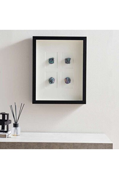 PAN HOME Pyrite Stone Shadow Box 40x50cm - White