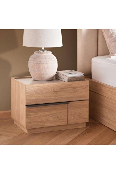 PAN HOME Wrenley Nightstand With 2 Drawers - Natural