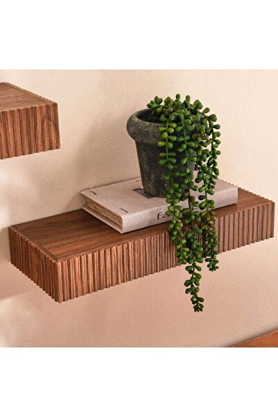 PAN HOME Brennan Floating Shelves 38.7x15.5cm - Dark Brown