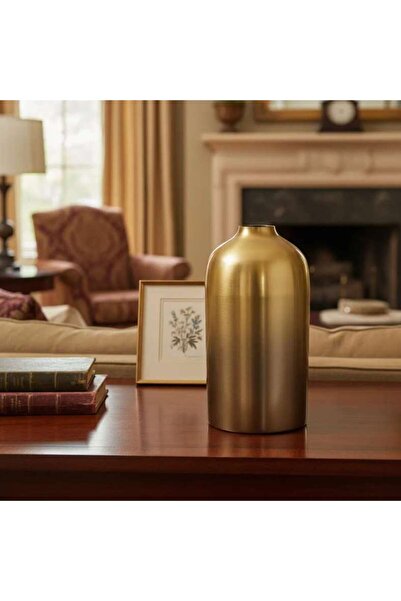 PAN HOME Sauve Metal Bottle Vase 11x11x21cm - Black