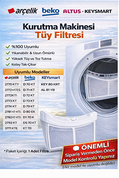Arçelik Oem - Çamaşır Kurutma Makinesi Kaset Filtresi - 2972300100