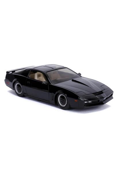 TOYFEST Efsane Kara Şimşek Knight Rider 1982 Pontiac Model Araba 1:24 Ölçek