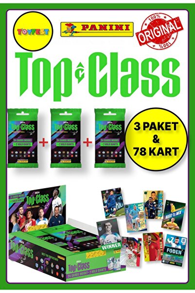 TOYFEST Panini Fifa Top Class 2024 - Fat Pack Football Cards + 3 Packs (72 Ca...