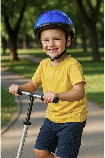 TOYFEST Bisiklet Paten Scooter Kullanımız için Mavi Kask