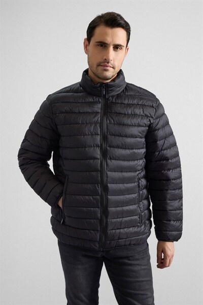 SÜVARİ Siyah Slim Cepsiz Mont