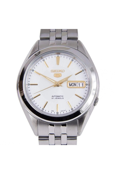 Seiko 5 Snkl17K1 Automatic Steel Gray White Dial 5 Atm Men's Wristwatch
