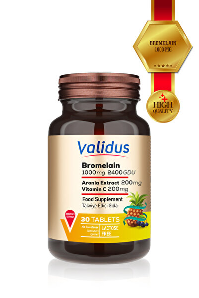 Validus Bromelain 1000 Mg 2400 Gdu Aronia 200 Mg 30 tablets