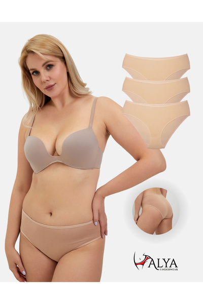 ALYA UNDERWEAR Chiloți Bato din bumbac pentru femei - 3 bucăți piele - Pachet...