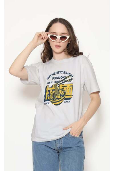 buzagi tasarım ürünleri Urban Regular Fit Unisex White T-Shirt