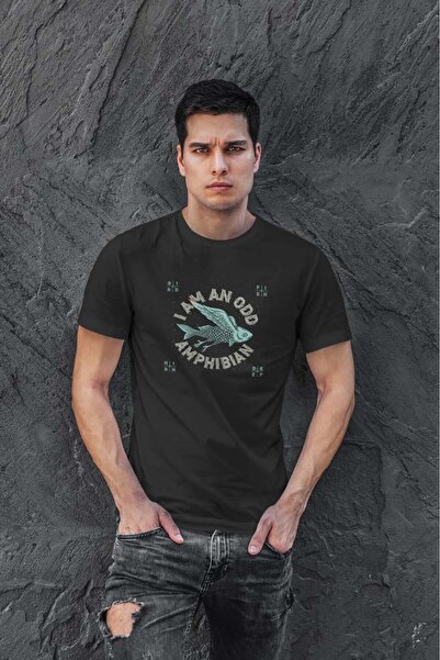 buzagi tasarım ürünleri Amphibian Regular Mold Black Unisex T-Shirt