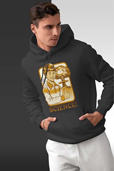 buzagi tasarım ürünleri Science Oversize Hooded Unisex Sweatshirt
