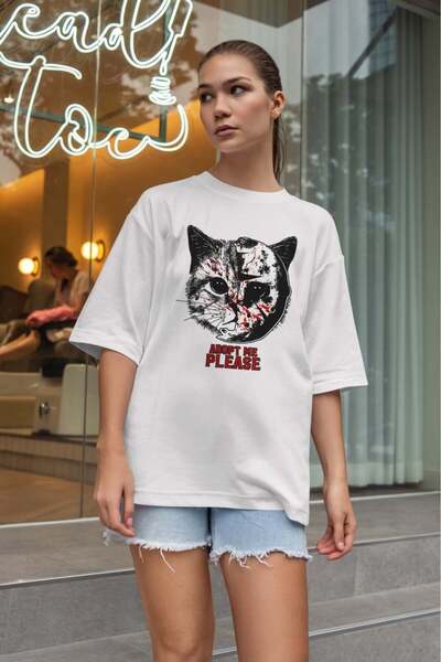 buzagi tasarım ürünleri Urban Oversize Unisex White T-Shirt