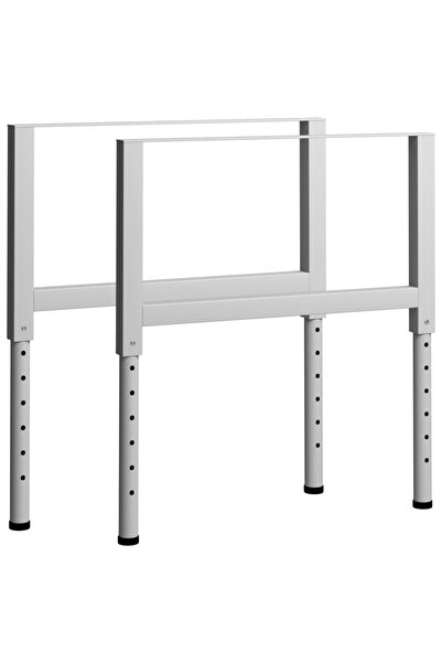 Concept Cadre banc lucru reglabile, 2 buc., gri, 85x(69-95,5) cm, metal