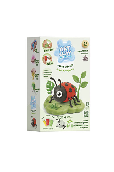 Art Craft Uğur Böceği - Art Clay Minik Canlılar Süper Hafif Kil