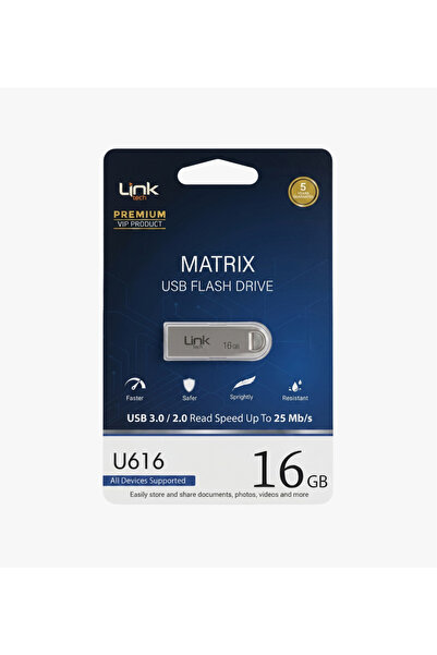 Linktech Matrix 16GB USB 2.0 Metal USB Flash Memory U616