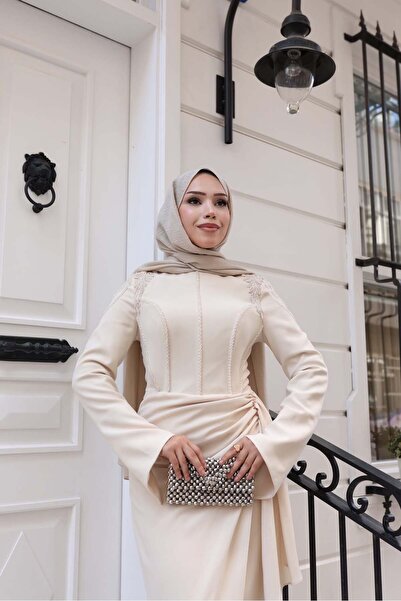 White Corner 3283 ÖZEL TASARIM ELBİSE