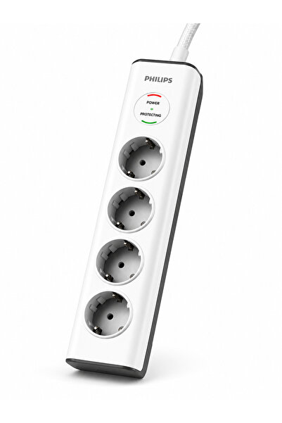Philips Spn7040wa/62 Akım Korumalı Priz 600j 4'lü - 2m