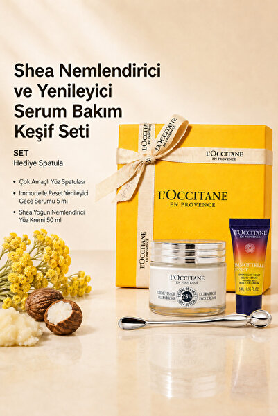 L'Occitane S.O.S Yüz Bakım Üçlü Hediye Seti, Özel Kutulu, Yenileyici ve Nemle...