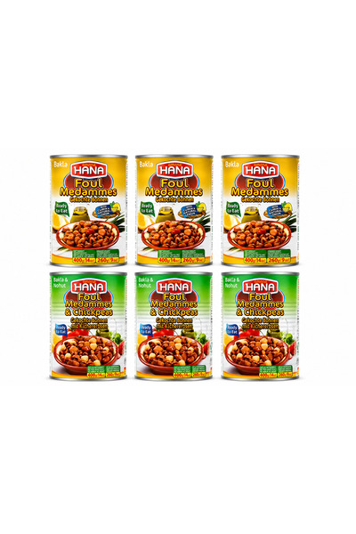 Hana Bakla Ve Nohut Konservesi 400 Gr X 3 Adet + BAKLA LİMONLU KİMYONLU KONSE...