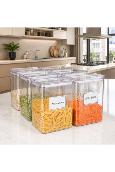 mafa home 6-Piece Crystal Acrylic Leak-Proof Vacuum Lid Food Storage Containe...