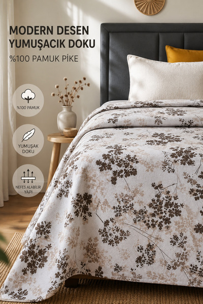 Senpai Punch Single Cotton Four Season Pique Bedspread 160X240 cm |   Tree of...