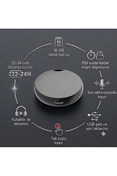 SICAK TAKİP Mini Ses Kayıt Cihazı