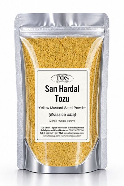 TOS The Organic Spices Sarı Hardal Tozu 50 gr (1. KALİTE) Brassica Alba / Yel...