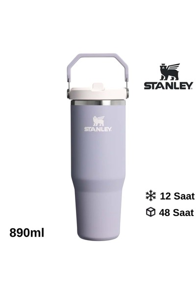 Stanley The IceFlow Flip Straw Pipetli Termos Bardak 0.89 LT Matara LAVANTA
