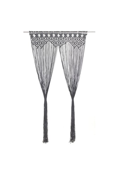 Concept Perdea macrame, antracit, 140 x 240 cm, bumbac