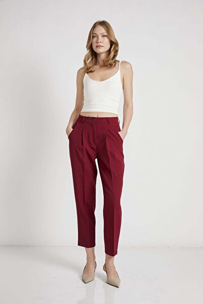 Arma Life ARMALIFE 037 PANTALONI DE DAMĂ DIN ȚESĂTURĂ CU DETALII CAROTA ȘI BO...