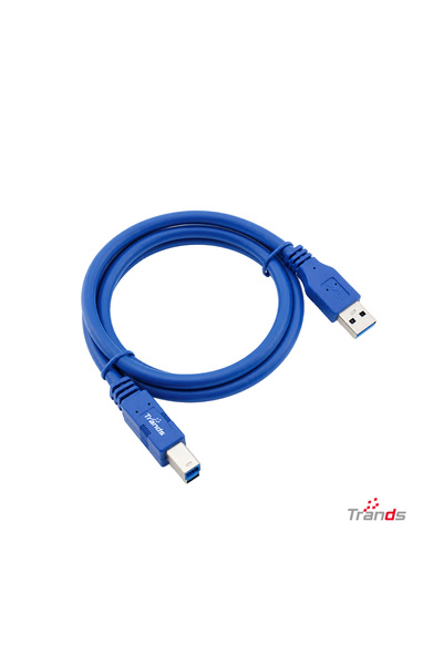 trands USB 3.0 SuperSpeed Printer Cable (CA001) – 3-Meter (10ft) Active Repeater Data Cord, 5Gbps High-Speed Transfer, Type-A to Type-B, Blue
