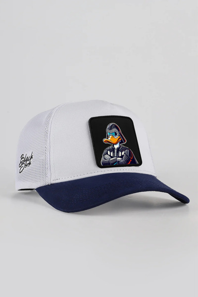 BlackBörk Pălărie de camioner cu logo Duckside bleumarin-alb