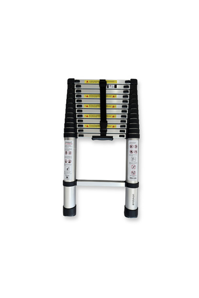 Endokon 13 Basamaklı - 380 Cm. Teleskobik / Teleskopik Alüminyum Merdiven - U...
