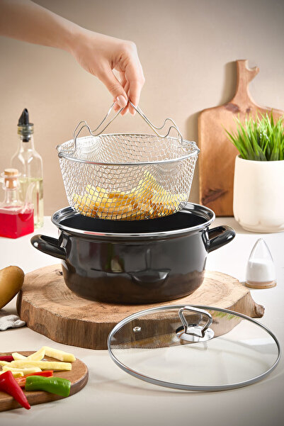 Seral Crispy 22 cm Enamel Frying Pan