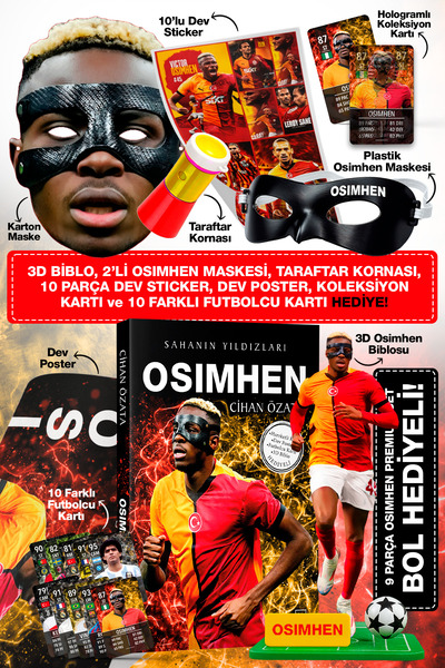 Parodi Yayınları Osimhen Futbolcu Kitabı - Özel Koleksiyon Hediye Seti - Mask...