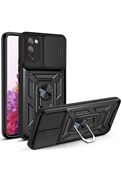 Techsuit Калъф за Samsung Galaxy S20 FE / S20 FE 5G - Серия CamShield - Черен