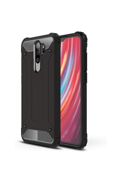 Techsuit Husă pentru Xiaomi Redmi Note 8 pro - Hybrid Armor - Negru
