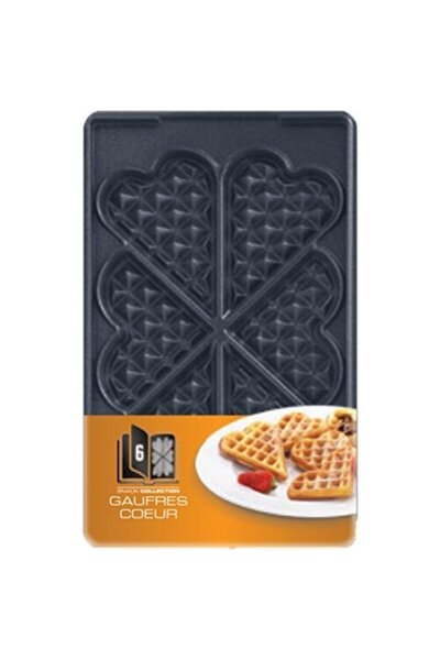 TEFAL Set de farfurii pentru gustări Nr. 6 Waffle-uri în formă de inimă - far...
