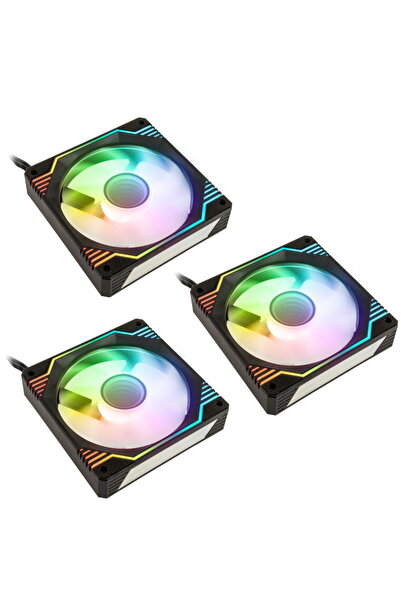 Kolink Umbra X 120 mm, ARGB, kit 3 ventilatoare de 120 mm, 1.600 rpm, Negru