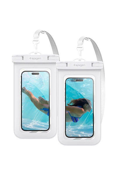 Spigen Ακουα Σιλντ Αδιάβροχη Θήκη A601, Σετ 2 τεμαχίων, λευκό