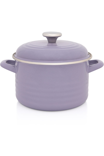 Metalac Oala 4l cu capac Standard Wave Lila Pastel Metalacemail/20cm/4l/lila ...