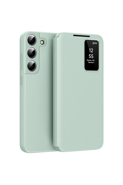 Techsuit Калъф за Samsung Galaxy S22 5G - Серия SmartView - Зелен