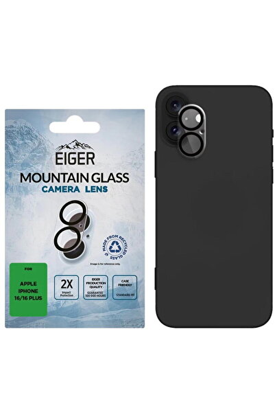 EIGER Folie Sticla Camera 3D Mountain Glass iPhone 16 / 16 Plus Clear