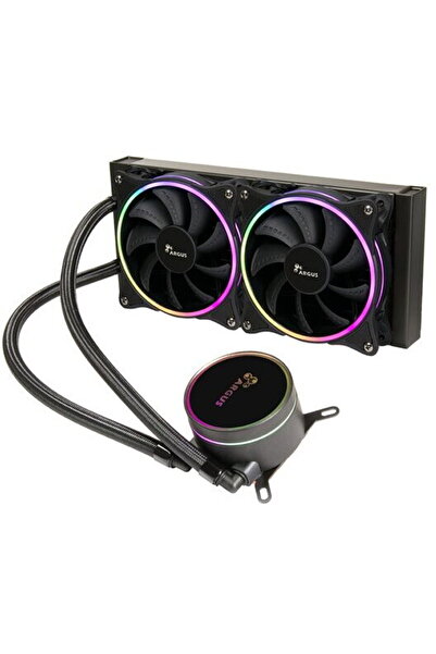 Inter-Tech LC-240 RGB, LED ARGB, 2 x 120 mm, Negru