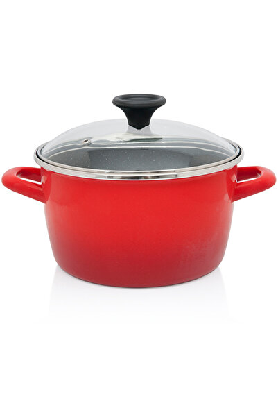 Metalac Oala 3.5l cu capac sticla Granit Induction Metalacemail/20cm/3.5l