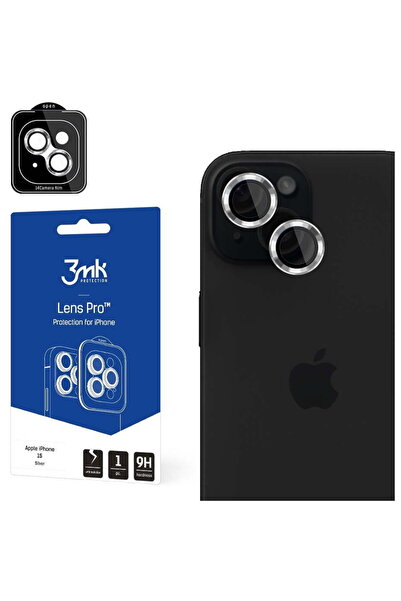 3MK Folie pentru iPhone 15 - Protecție lentile - Argintiu