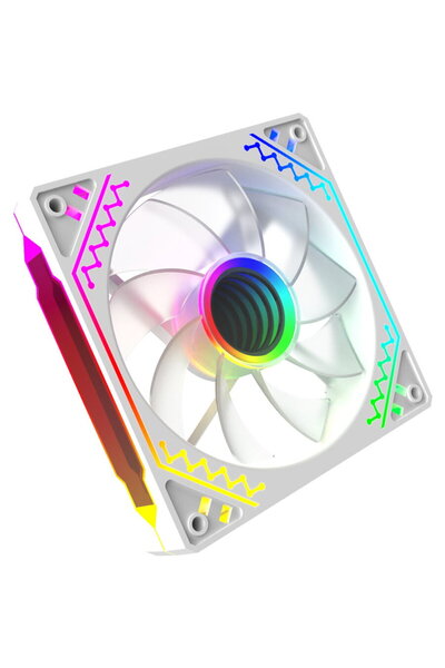 AQIRYS Ventilator 120 mm Reverse Blade Cetus 6P-12DLRB16W-ARGB Alb