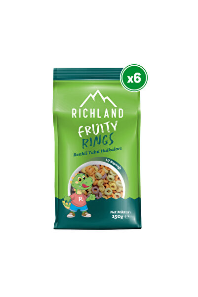 Richland Fruity Rings Renkli Tahıl Halkaları 150 Gr X 6 Adet