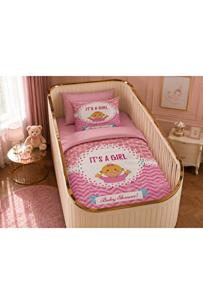 Fabeteks مجموعة مفروشات أطفال رقمية مفردة من It's A Baby Girl Dream